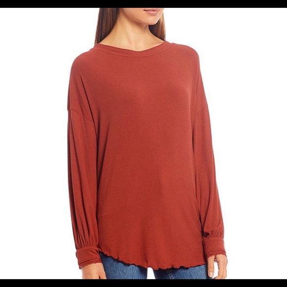 ⏰❗️🆕Free People Shimmy Shake V-Back Knit Top - Picture 4 of 8